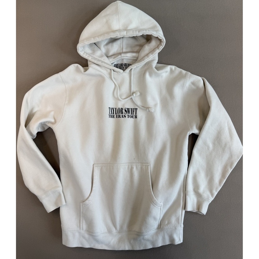 Taylor Swift The Eras Tour Official Beige Hoodie Medium Concert Merch 2023 2024